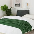 thumbnail image 2 of Bourina Knitted Green Cozy Throw Blanket, Soft and Lightweight, 50" x 60" For Adults, 2 of 7