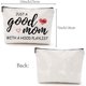 thumbnail image 2 of Bolsas de maquillaje para mamá, bolsa de lona para cosméticos, estuche multiusos de polialgodón con cremallera, neceser de viaje, neceser, monedero., 2 of 9