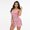 Pink, variant on Women Summer Y2k Sling Dress Sleeveless Sexy Spaghetti Straps Lacing Pleated See-Through Party Night Mini Dress