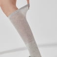 thumbnail image 4 of Ohufall Women's Solid Color Thin Style Pile Socks Breathable Stockings Socks, 4 of 5