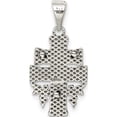 thumbnail image 4 of Sterling Silver Antiqued Mini INRI Crucifix Pendant Solid Flat back Artisan Timeless Handcrafted Celebrate milestones with style and brilliance, 4 of 4