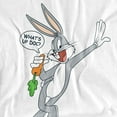 thumbnail image 2 of Looney Tunes Bugs Bunny What's Up Doc? Women's Crop Top T-Shirt, White, X-Large, 2 of 4
