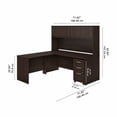 thumbnail image 2 of Studio C 72W L Desk with Hutch and Drawers in Black Walnut - Engineered Wood, 2 of 5