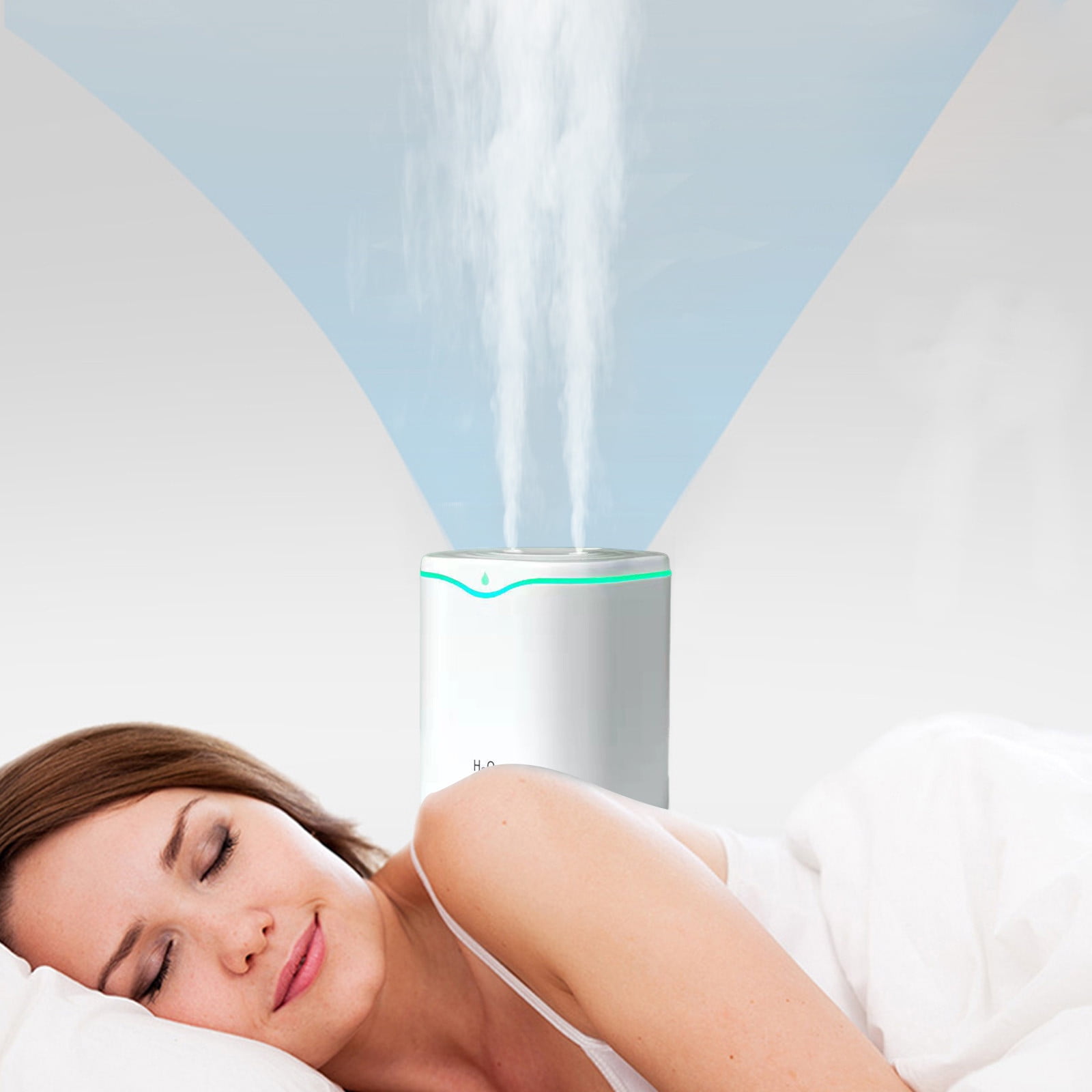 Humidifier Clearance 2L Humidifiers for Bedroom Large Room Home, Cool and Warm for Plants Mist top Desk Humidifiers Essential Oil Diffuser, Quiet with Adjustable Mist