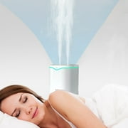 UAEBM 2L Humidifiers for Bedroom Large Room Homeï¼ Cool and Warm for Mist Top Desk Humidifiers Essential Oil Diffuserï¼ Quiet with Adjustable Mist White