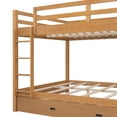 thumbnail image 5 of Harper & Bright Designs Queen over Queen Bunk Bed with Trundle, Wooden Queen Size Bunk Beds with Ladder and Guardrail, Wood, 5 of 12