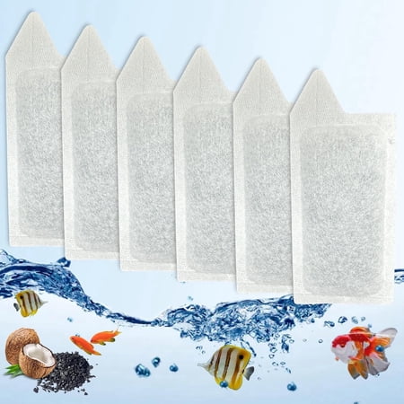 6 Pack Replacement Small Size Cartridges for Tetra Whisper Small Fish Tanks Filter; Refilled Filter Cartridges S Size for Aquarium Kits 3-10 Gallons