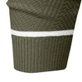 thumbnail image 3 of hopeusince Men's Slim Fit Round Neck Long Sleeve Striped Pullover Sweater Knitted Jumper Tops Army Green L, 3 of 4