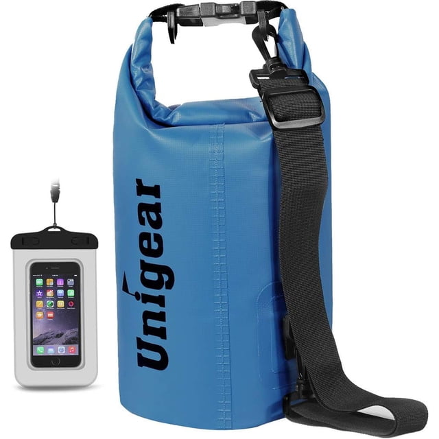Dry Bag Waterproof, 2L/5L/10L/20L/30L/40L Floating and Lightweight Bags for Kayaking, Boating, Fishing, Swimming and Camping with Waterproof Phone Case