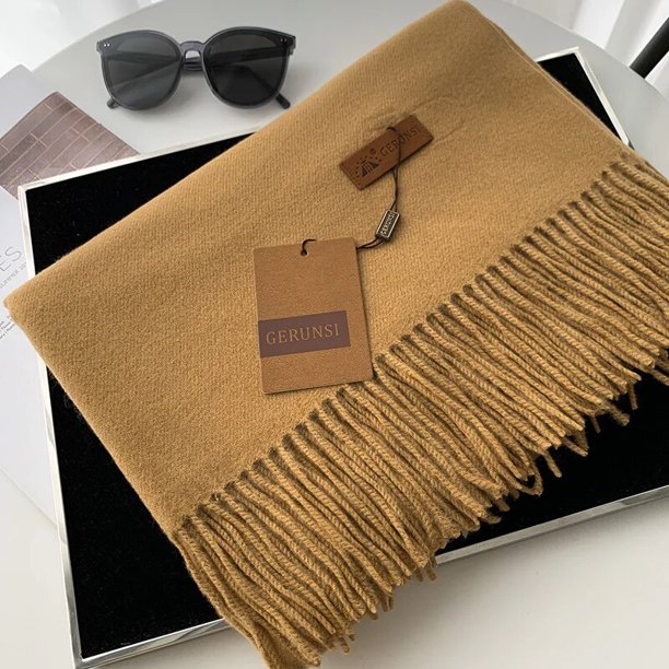 Christmas Green Thick Cashmere Scarf for Women 200*68cm Pashmina Winter Warm Shawl Wraps Bufanda Female with Tassel Scarves
