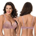 thumbnail image 4 of Curve Muse Women's Plus Size Push Up Add 1 Cup Underwire Perfect Shape Lace Bras-2Pk-Black,Mauve-46DDD, 4 of 6