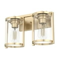 thumbnail image 2 of Hunter - Astwood 2-light Alturas Gold, Medium Size Vanity Light, Dimmable, Caged Style, for Bedrooms, Dining, Living Rooms - 48001, 2 of 8