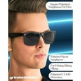 thumbnail image 4 of grinderPUNCH Mens and Womens Polarized Sunglasses UV400 Protection Classic Retro Driving Sun Glasses Trendy Fashion Shades - Black, 4 of 7