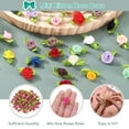 thumbnail image 3 of Uxcell 100 Pcs Mini Lazos de Rosas de Cinta para Manualidades, Adorno Artificial de 15mm/0.6" de Diámetro para Decoración de Bodas, Cumpleaños y Festivales, Púrpura Oscuro, 3 of 7