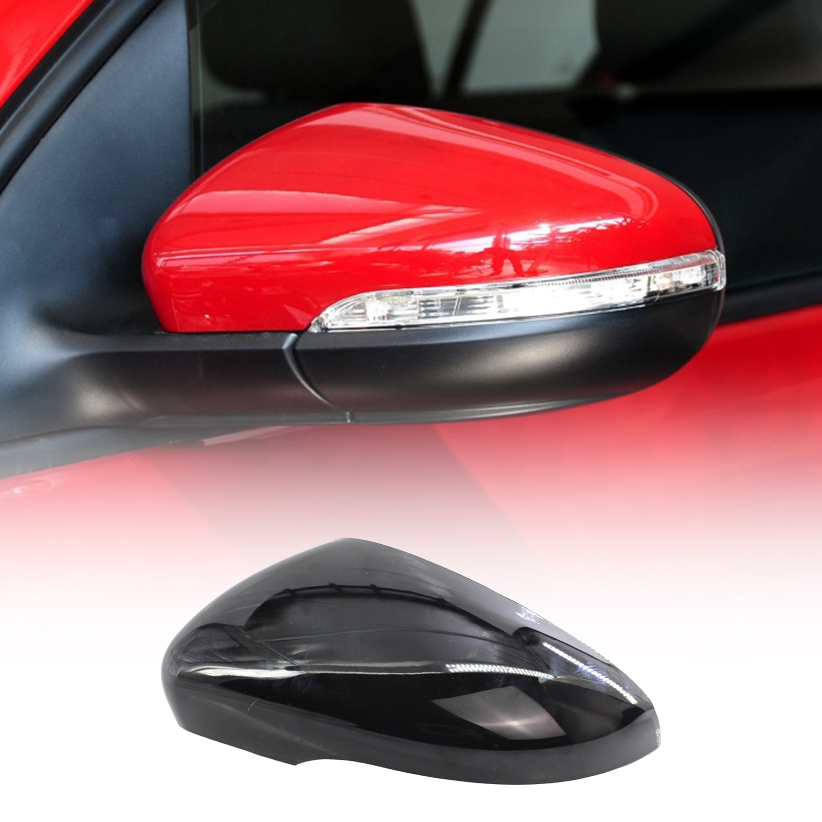 Farfi Rearview Mirror Cover Car Styling Glossy Black Driver Front  