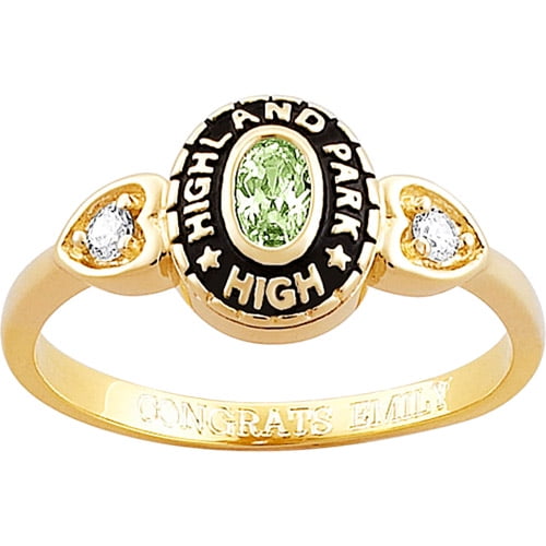 Freestyle Class Rings Personalized Women's 18kt Gold Plated Sterling