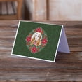 thumbnail image 2 of Afghan Hound Poinsetta Wreath Greeting Cards and Envelopes Pack of 8, 2 of 2