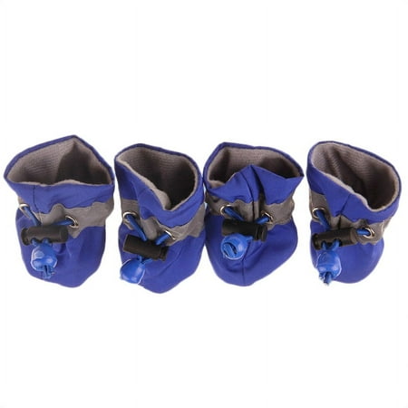 NANAHuang 4pcs/set Pet Dog Shoes Waterproof Warm Dogs Anti-slip Snow Boots Shoes for Small Dogs Cats Chihuahua Yorkie Puppy Dog Booties