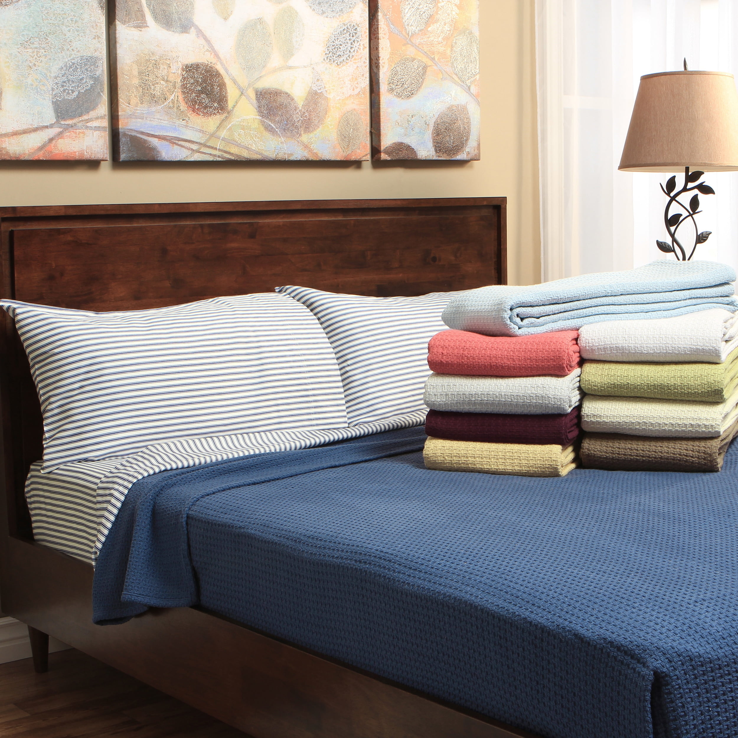 Elite Home Grand Hotel Cotton Basket Weave Throw Blanket Twin White Walmart