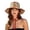 Multicolour, variant on Japanese Retro Plaid Bucket Hat for Women, Flat Top with Chin Strap, Foldable UV Protection Straw Hat, 1 Piece, One Size