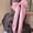 Pink, variant on Satin Large Bow Hair Clip with Long Tails, Elegant Back-of-Head Updo Accessory-Red