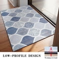 thumbnail image 3 of Blue and White Geometric Quatrefoil Pattern Door Rugs,Washable Non Slip Door Mats Indoor,Decorative Door Mats,Entry Mat Indoor for Entrance,Bedroom,Kitchen,Bathroom,20"x32", 3 of 6