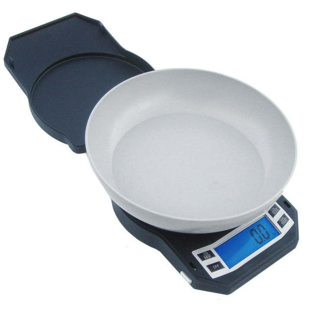 Báscula digital de precisión para cocina, báscula medidora de alimentos con tazón, 3kg x 0,1g (negra) LB-3000 - AMERICAN WEIGH SCALES