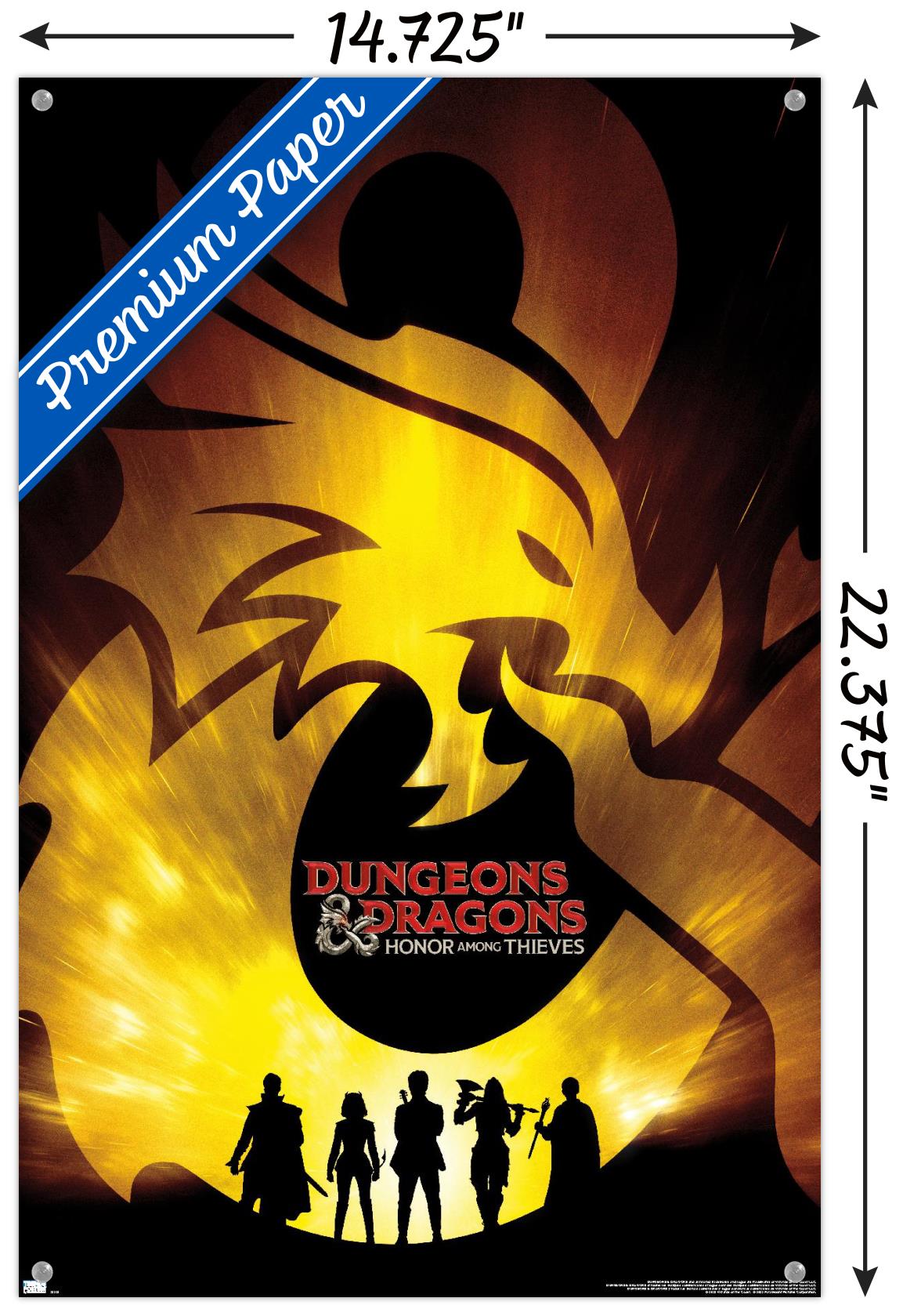 Dungeons & Dragons: Honor Among Thieves - Teaser One Sheet Wall Poster with Push Pins, 14.725" x 22.375"