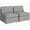 Gray, variant on LiteHaven Single Sofa Couch Convertible Sofa 1-Seat Sofa Modular Sectional Sofa Couch for Living Room Bedroom Office Light Gray