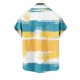 thumbnail image 5 of Blusa y camisa de manga corta con cuello vuelto para hombre, informal, a la moda, con estampado de bolsillo y botones, de poliéster., 5 of 5