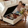 thumbnail image 4 of HONBAY Canapé Sectionnel en Velours Côtelé avec Modules de Rangement Réversibles pour Salon, Beige, 4 of 9