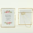 Koyal Wholesale Gold Pressed Glass Floating Photo Frames 6 x 9 Inch, 8−