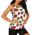thumbnail image 2 of Sigee Hand Drawn Strawberry for Women's Workout Tank Top,Running Tank Tops,Sleeveless Gym ClothesMedium, 2 of 8