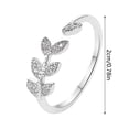thumbnail image 3 of Xihbxyly Anillo de Moda, Diseño de Hoja de Diamante Móvil, Joyería de Aleación Única, Estilo Llamativo, Accesorio Elegante para Cualquier Ocasión, Regalo Perfecto para Mujeres, Empaque Opp Incluido., 3 of 4