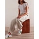 thumbnail image 5 of Pantalones Vaqueros Holgados de Tiro Bajo para Mujer, Informales, con Cintura Elástica y Bolsillos. L, 5 of 9