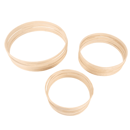 2025 New! Bamboo Floral Hoop, 15 Pack 3 Sizes Dream Catcher Wood Circle Ring for Wedding Decor Catchers and Crafts