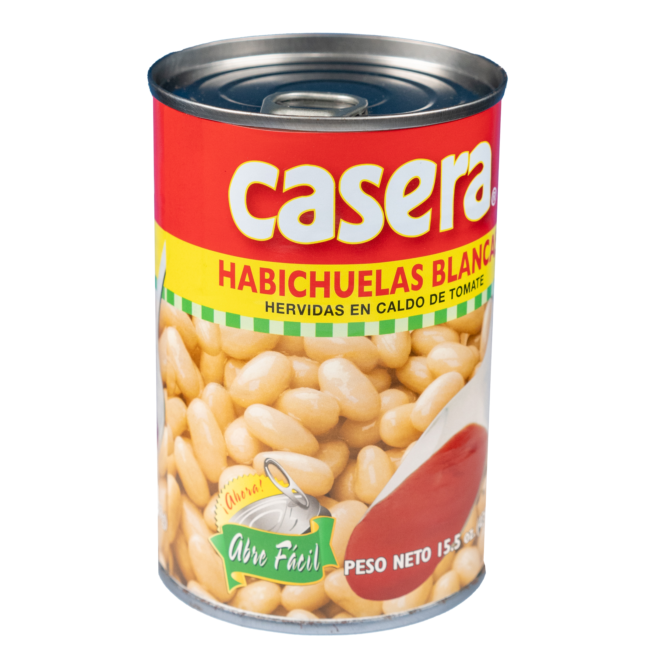 Casera Allergen-Free White Beans in Tomato Broth 15.5 oz Can - Easy Open