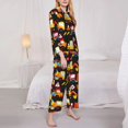 thumbnail image 4 of Kll Construction Truck Print Women'S Long Sleeve Pajamas With Pants Sleepwear Loungewear 2 Set-Medium, 4 of 9