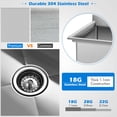 thumbnail image 6 of Gymax Stainless Steel Utility Sink 30'' Single Bowl Commercial Kitchen Sink, 6 of 9