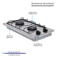 thumbnail image 4 of Parrilla de Gas Empotrable Garell 2 quemadores PE2Q-I, 4 of 7