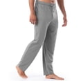 thumbnail image 4 of LEKWK Lounge Pants for Men Casual Pajama Bottoms Soft Sleepwear Elastic Waist with Drawstring Lightweight Relaxed Fit Yoga Joggers for Everyday Home Wear Gray L, 4 of 7