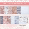 thumbnail image 2 of 24 Sheets 12 Styles Brick Scrapbook Paper Pad 6x6 inch Single-Sided Wall Brick Dot Decorative Decoupage Cardstock Paper Background for Journaling Planners Card Making Album Textures, 2 of 9