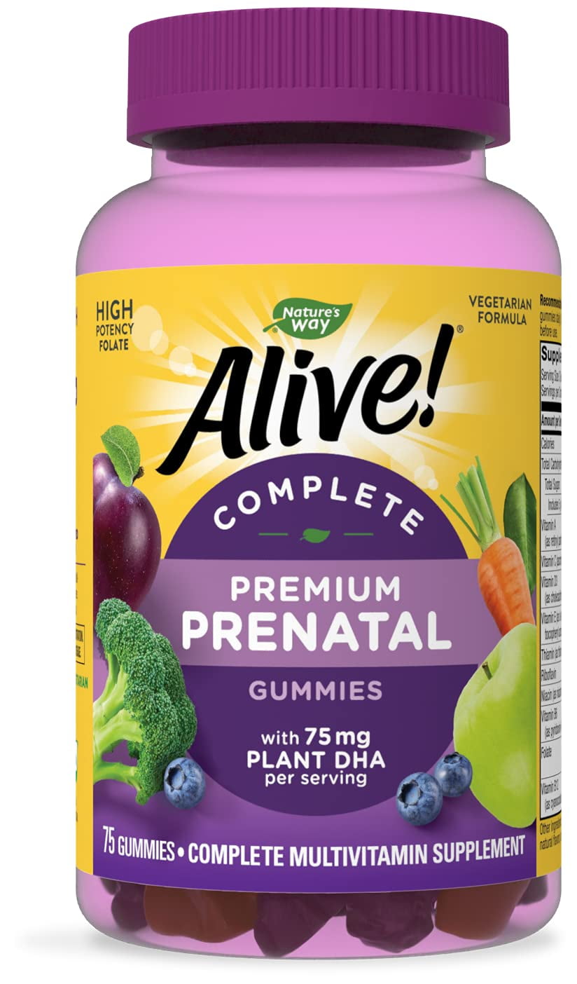 Nature's Way, Alive! Prenatal, Gummy Vitamins, 75 Gummies