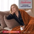 thumbnail image 3 of Sunbeam Heated Electric Channeled Faux Fur Throw Blanket, Gingerbread, 4 Heat Settings, 50 x 70 in, 3 of 12