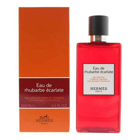Gel de ducha Hermes Eau De Rhubarbe Ecarlate para cabello y cuerpo, 200 ml