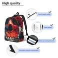 thumbnail image 3 of Disketp Abstract Colorful Skull Art Mochila de Lona Estampada, Mochila Escolar de Viaje Ligera para Estudiantes y Portátil-Small, 3 of 5