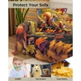 thumbnail image 4 of Fall Forest Squirrel Sofa Couch Covers for Dog,Washable Sectional Couch Slipcovers for Loveseat with Tassels,Orange Maple Leaf Autumn Mushroom Non Slip Sofa Throw Cover Blanket Large 71''x102'', 4 of 8