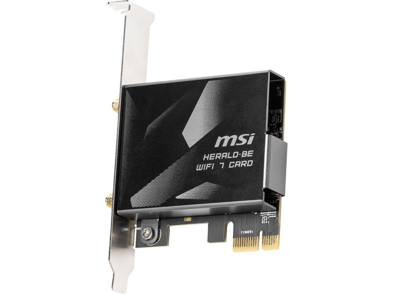MSI HERALD-BE Wi-Fi 7 PCIe カード NCM865 MSI Herald-BE NCM865 WI-FI 7 (Wi-Fi 7, 802.11BE, Bluetooth
