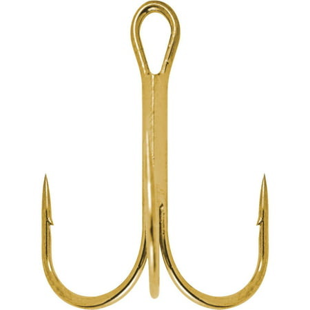South Bend Gold Treble Hook - Size 14, 25 Count