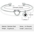 thumbnail image 2 of Heart Paw Print Urn Memorial Cuff Bracelet Cremation Jewelry Infinity Urn Bracelet for Ashes for Women Men, 2 of 7